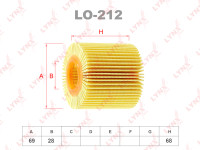 как выглядит lynxauto фильтр масляный lo212 на фото