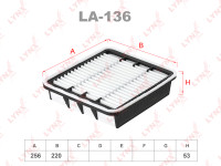 как выглядит фильтр воздушный lynxauto la-136 на фото