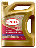 как выглядит масло моторное sintec platinum 7000 5w-30 gf-6a sp 5л по цене 4л акция на фото