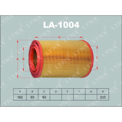 LYNX Фильтр воздушный LA1004