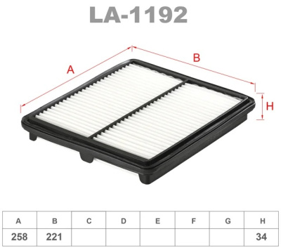 как выглядит фильтр воздушный lynxauto la-1192 на фото
