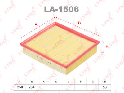 как выглядит фильтр воздушный lynxauto la-1506 на фото