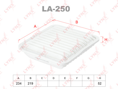 как выглядит фильтр воздушный lynxauto la-250 на фото